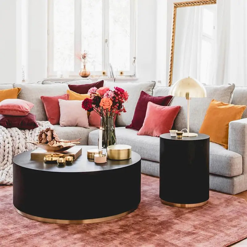 Fully Assembled Round Side Coffee Table For Living Room