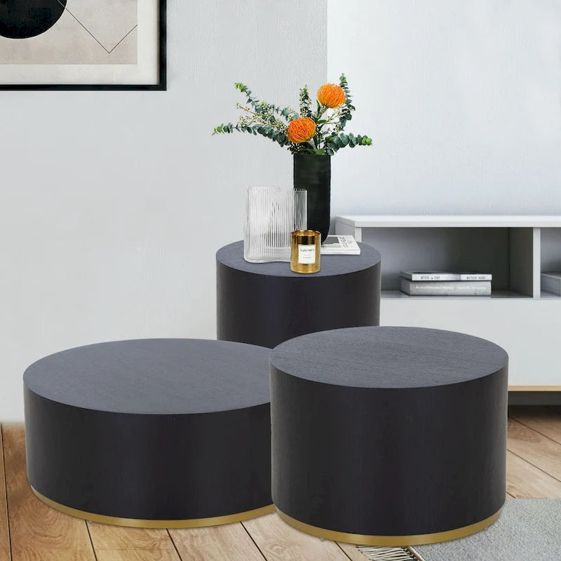 Fully Assembled Round Side Coffee Table For Living Room