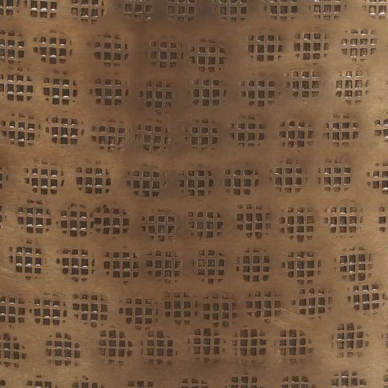 Ručně vyráběný bohémský hliníkový bubnový odkládací stolek - 15x15x17.5