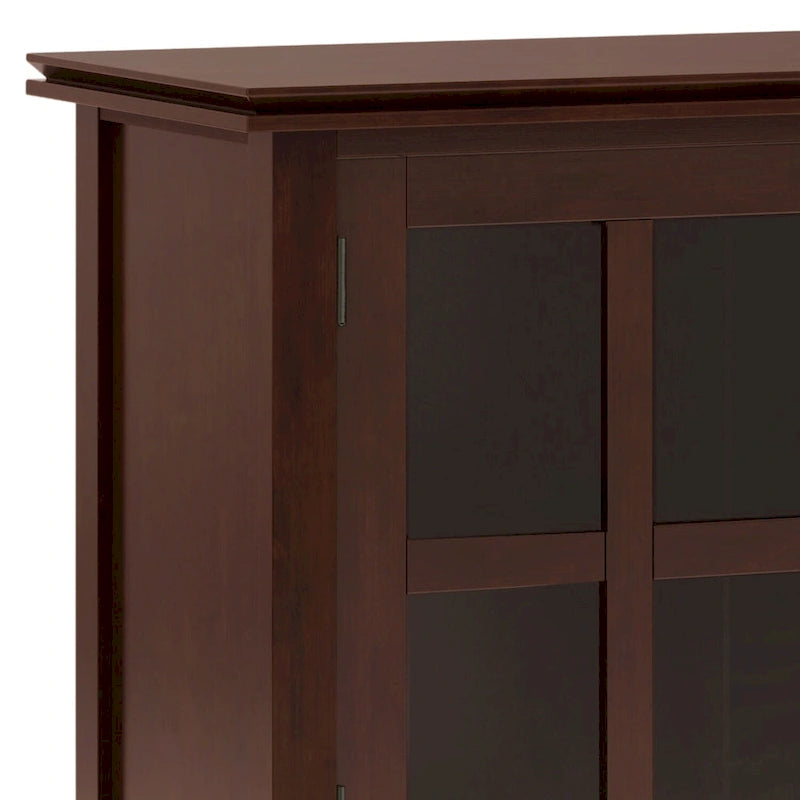 60" Wide Solid Wood Contemporary Sideboard Buffet in Russet Brown