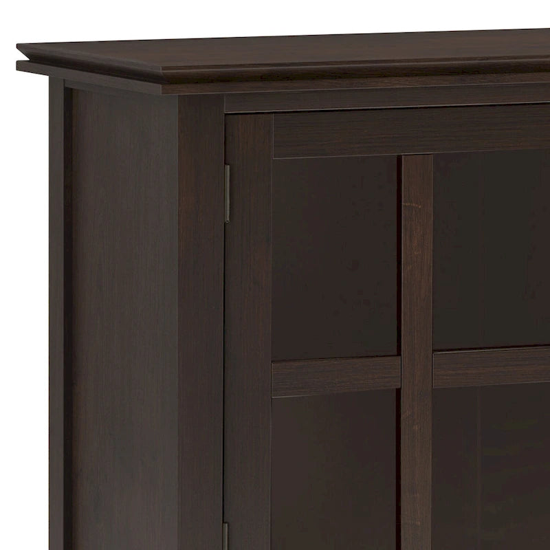 60" Wide Solid Wood Contemporary Sideboard Buffet in Russet Brown