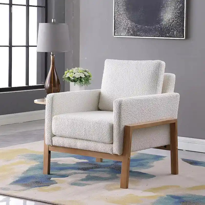 Modern Wood Frame Accent Chair