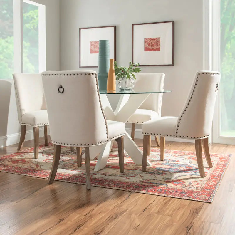 X-base Round Glass Dining Table (Table Only)