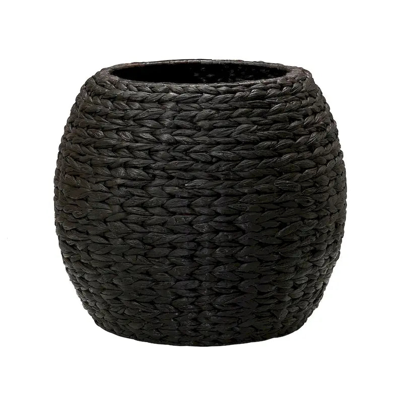 Ručně tkaný koš na uskladnění z proutí ve tvaru sudu – odkládací stolek – 17x17x19