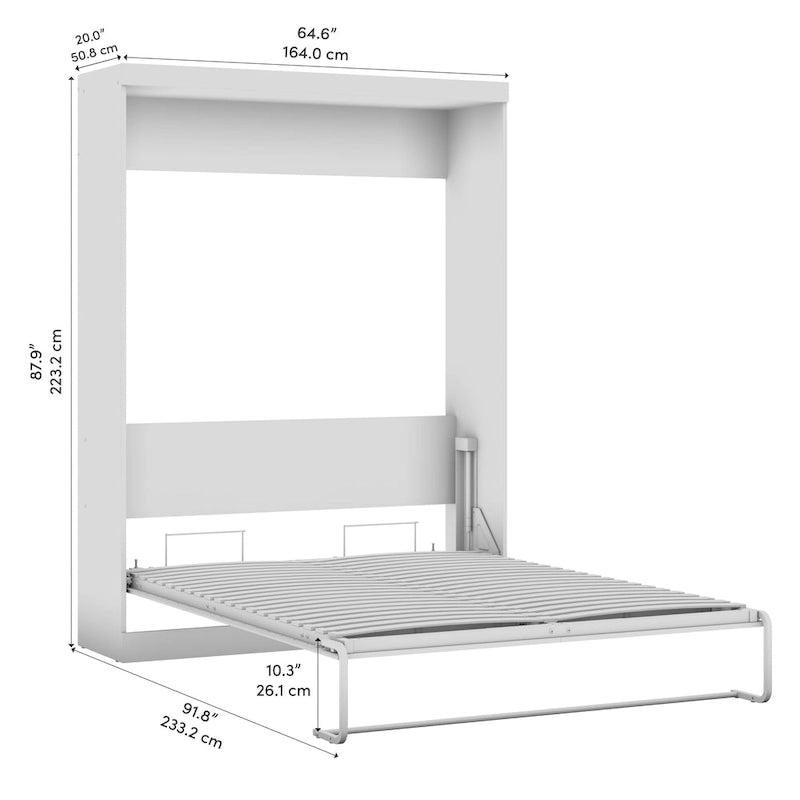 65W Queen Murphy Bed, Space-Saving Wall Bed