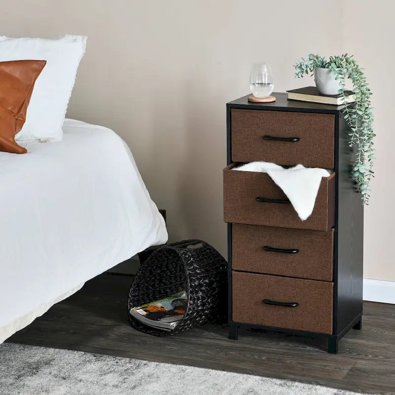 Household Essentials Dresser Tower Chest with 4 Storage Drawers