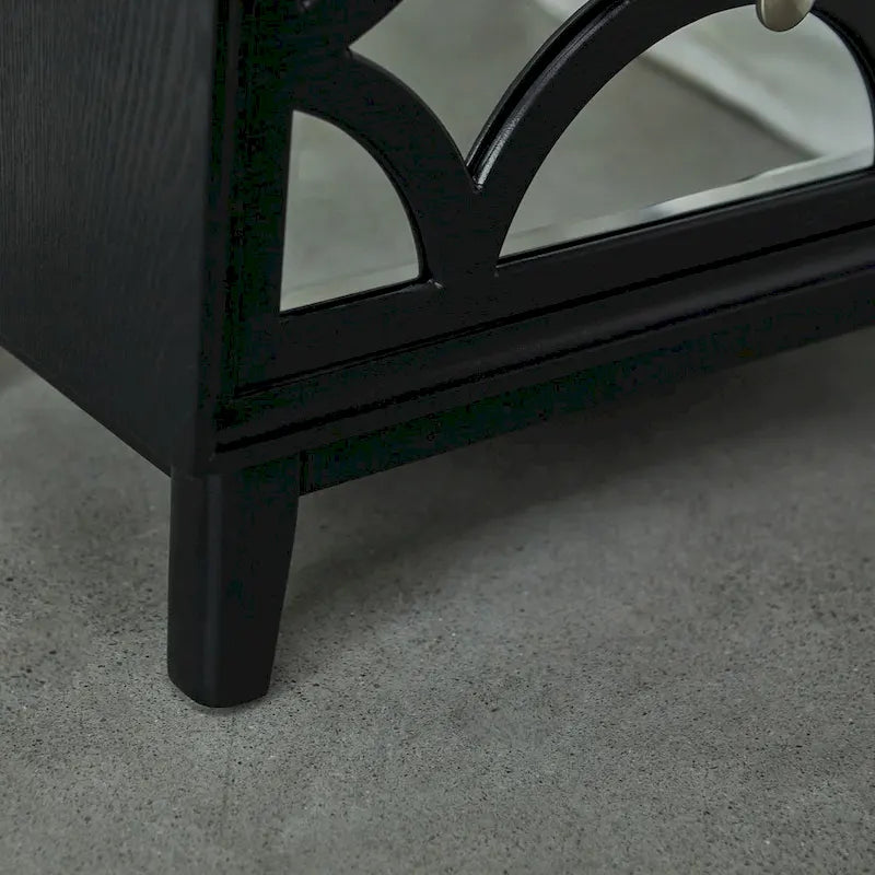 Contemporary Mirror Front Nightstand