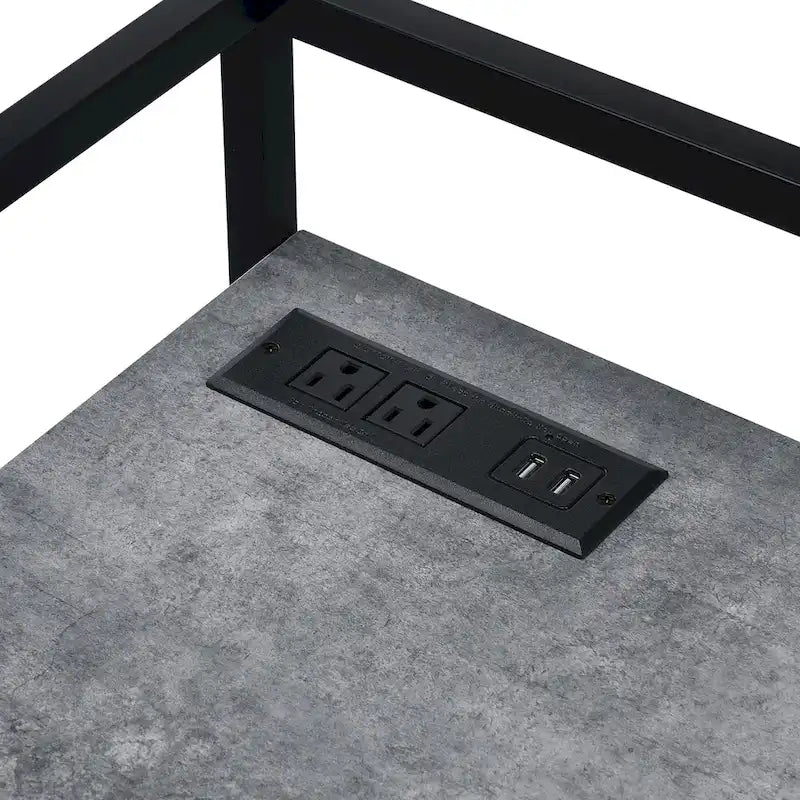 Průmyslový 49palcový ocelový počítačový stůl s USB porty