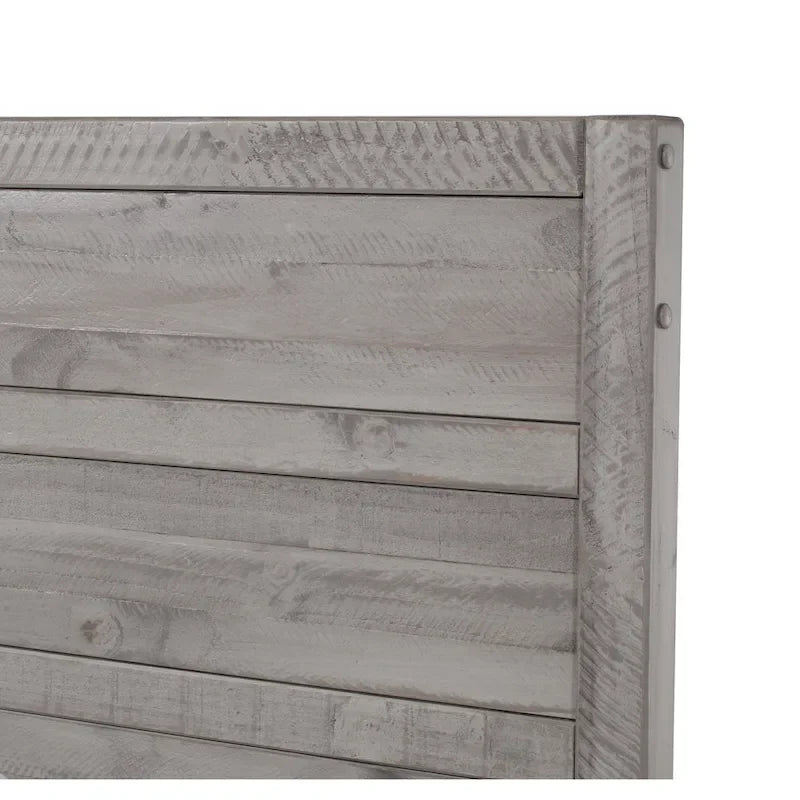 Rustikální manželská postel King Size v barvě Antique Grey