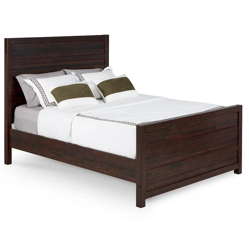 Rustikální manželská postel King Size v barvě Antique Grey