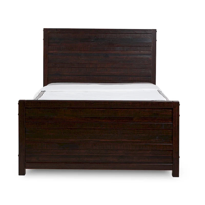 Rustikální manželská postel King Size v barvě Antique Grey