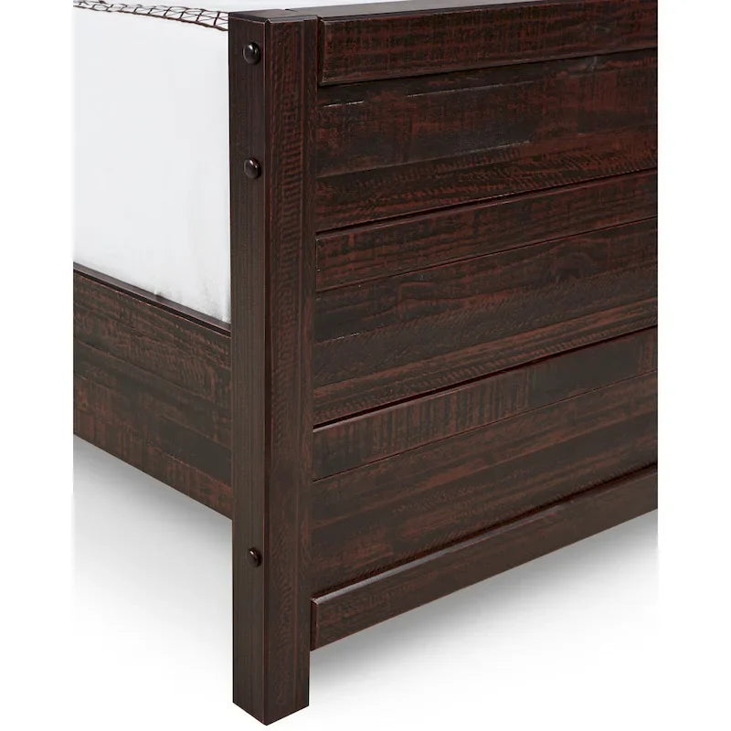 Rustikální manželská postel King Size v barvě Antique Grey
