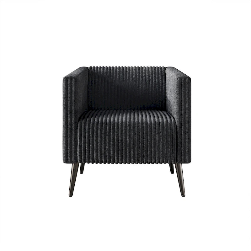 Corduroy Modern Velvet Upholstered Arm Chair