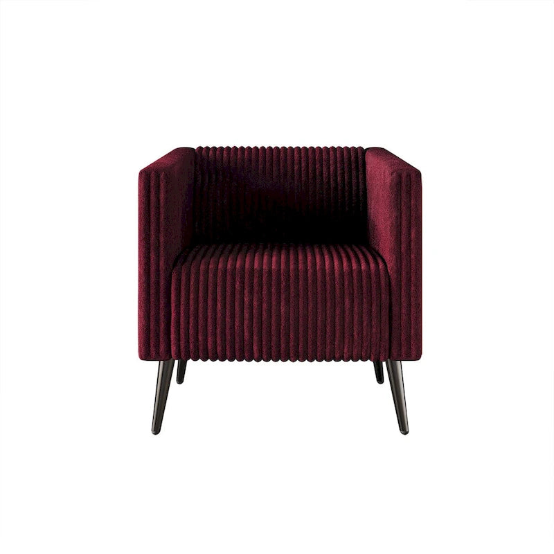 Corduroy Modern Velvet Upholstered Arm Chair