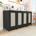 59 Wide 4 Door Wood Sideboard Storage Cabinet with Shelves - 59in