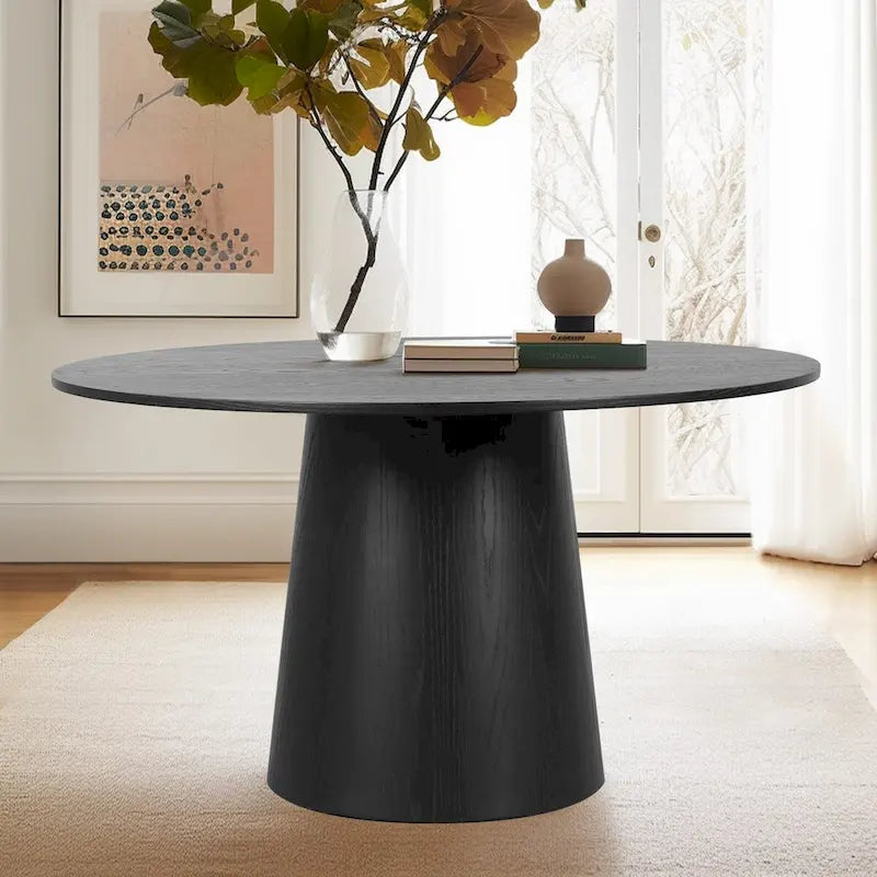 52 Solid Oak Round Pedestal Dining Table