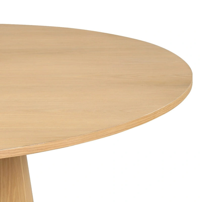 52 Solid Oak Round Pedestal Dining Table
