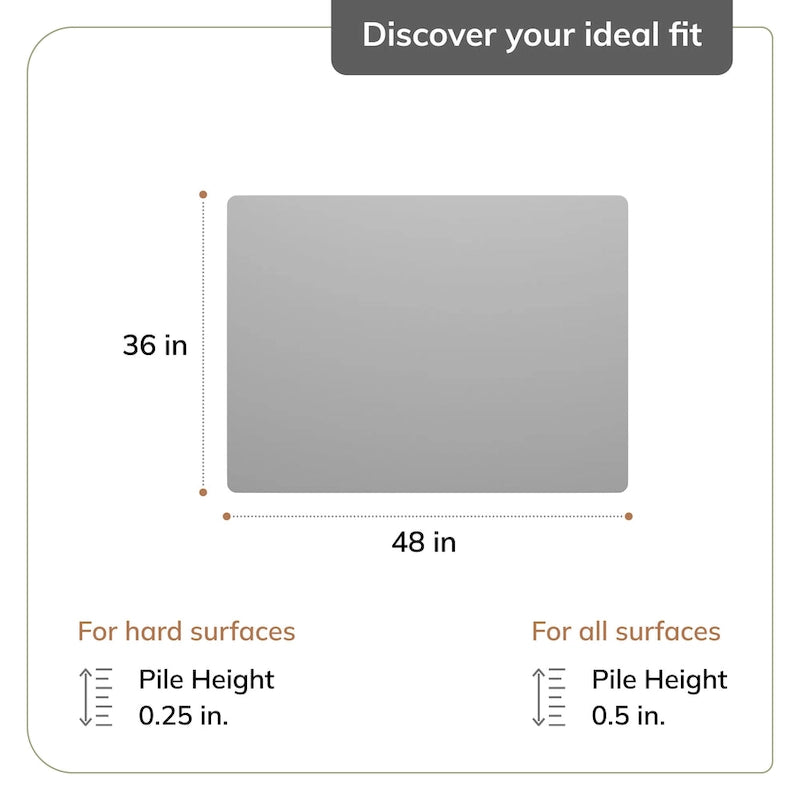 40 x 54.5" Chair Mat for Carpet and Hard Floors
