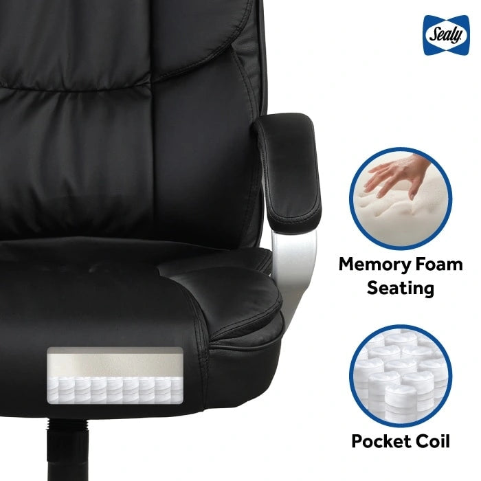 Ergonomická otočná kancelářská židle se středně vysokým opěradlem a polstrovanými područkami